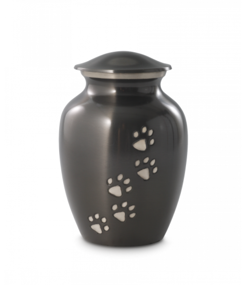 Edition Skulptura, Klein-Tierurne metallisch dunkel mit Tatzen