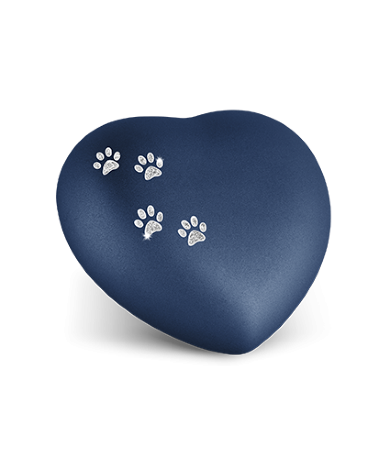 Edition Herz, velvet navy, Sparkling Star Pfötchen silber